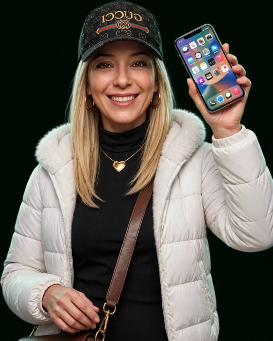 Pose com o celular